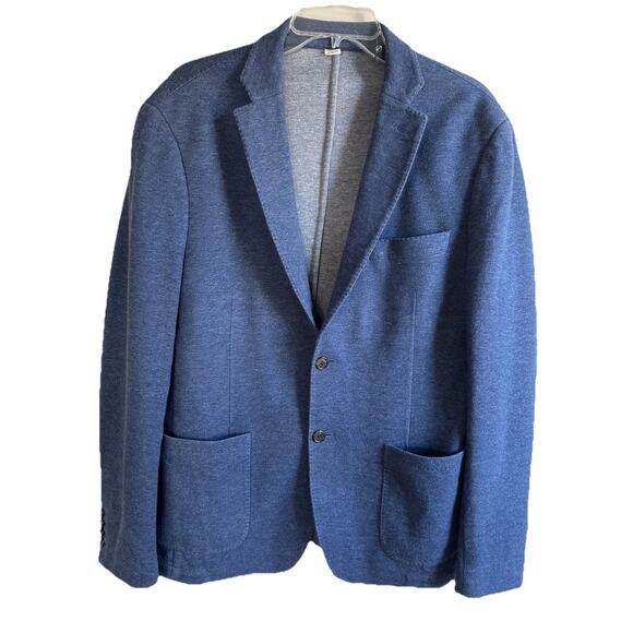 Todd Snyder Other - Todd Snyder Mayfair Fit Italian Knit Blazer Mens 40R Blue Cotton Sport Coat
